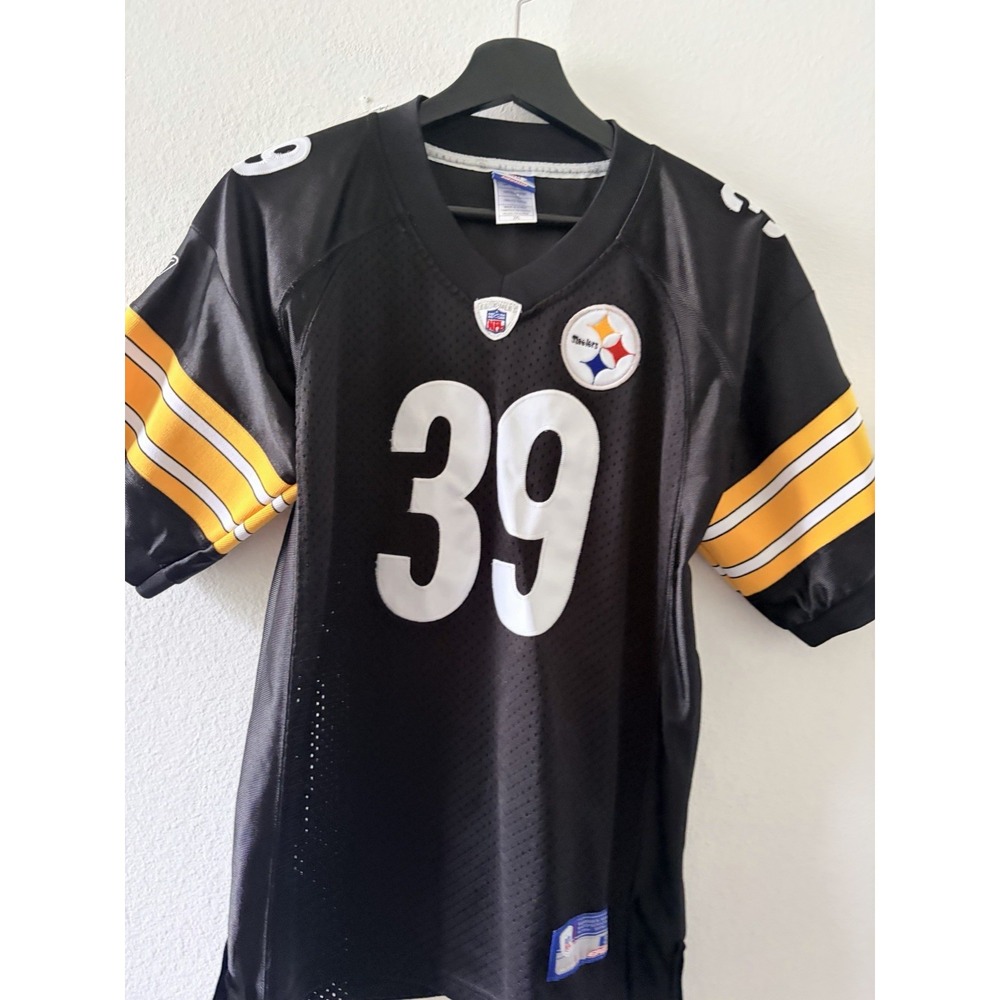 Reebok Pittsburgh Steelers Willie Parker #39 Black Jersey Mens Size 2XL NFL - Picture 4 of 9